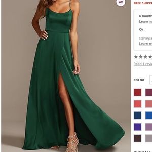 Juniper Satin Spaghetti Strap Bridesmaid Dress